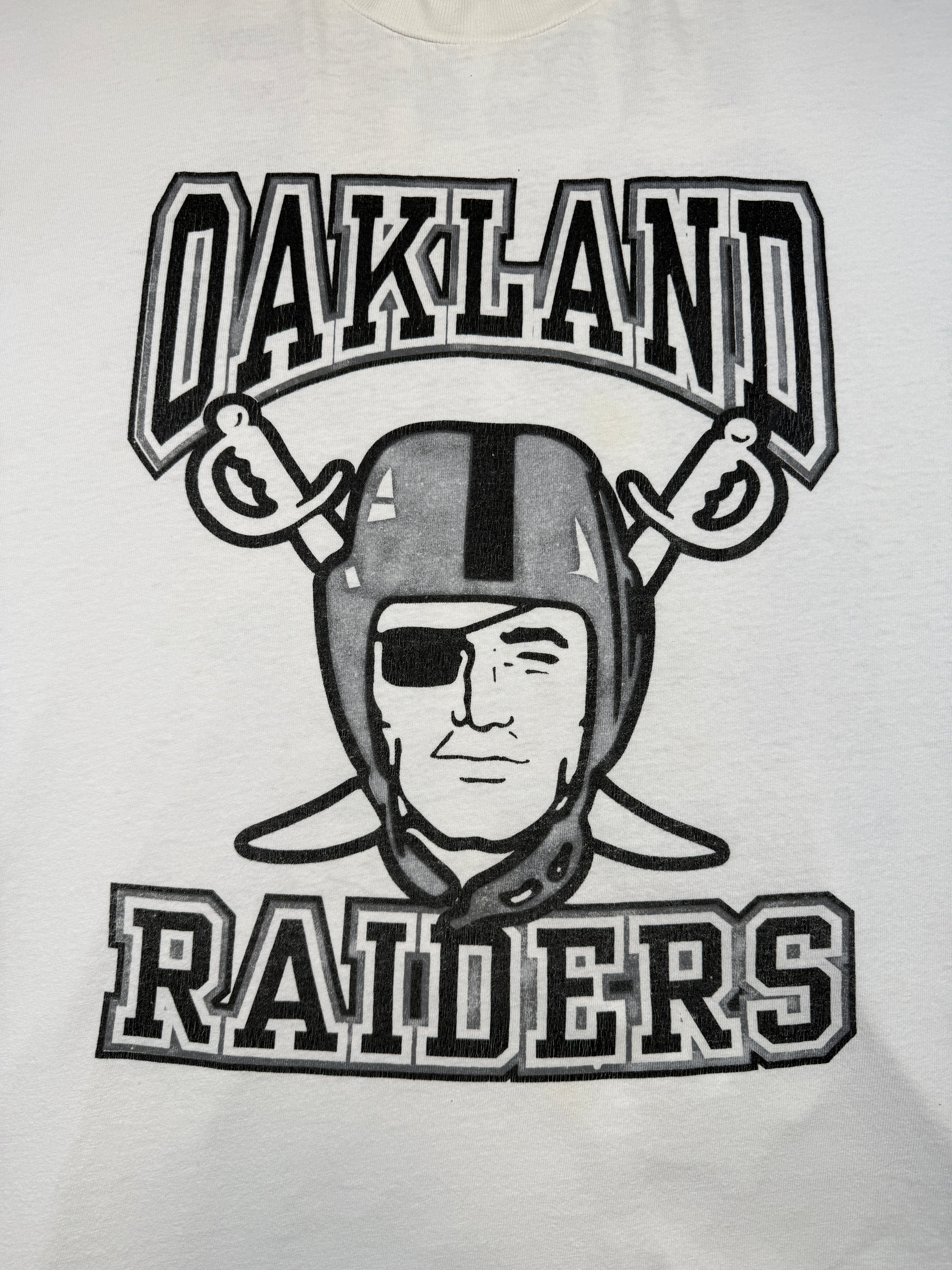 Vintage Oakland Raiders MIB Tee White