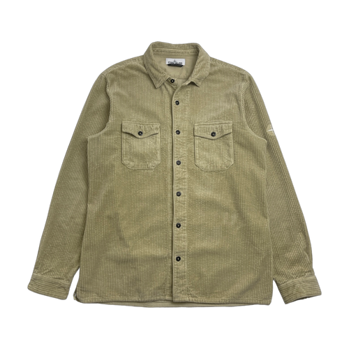 Stone Island Corduroy Button-Up Shirt Tan (USED) | Vintage Clothing Store Canada