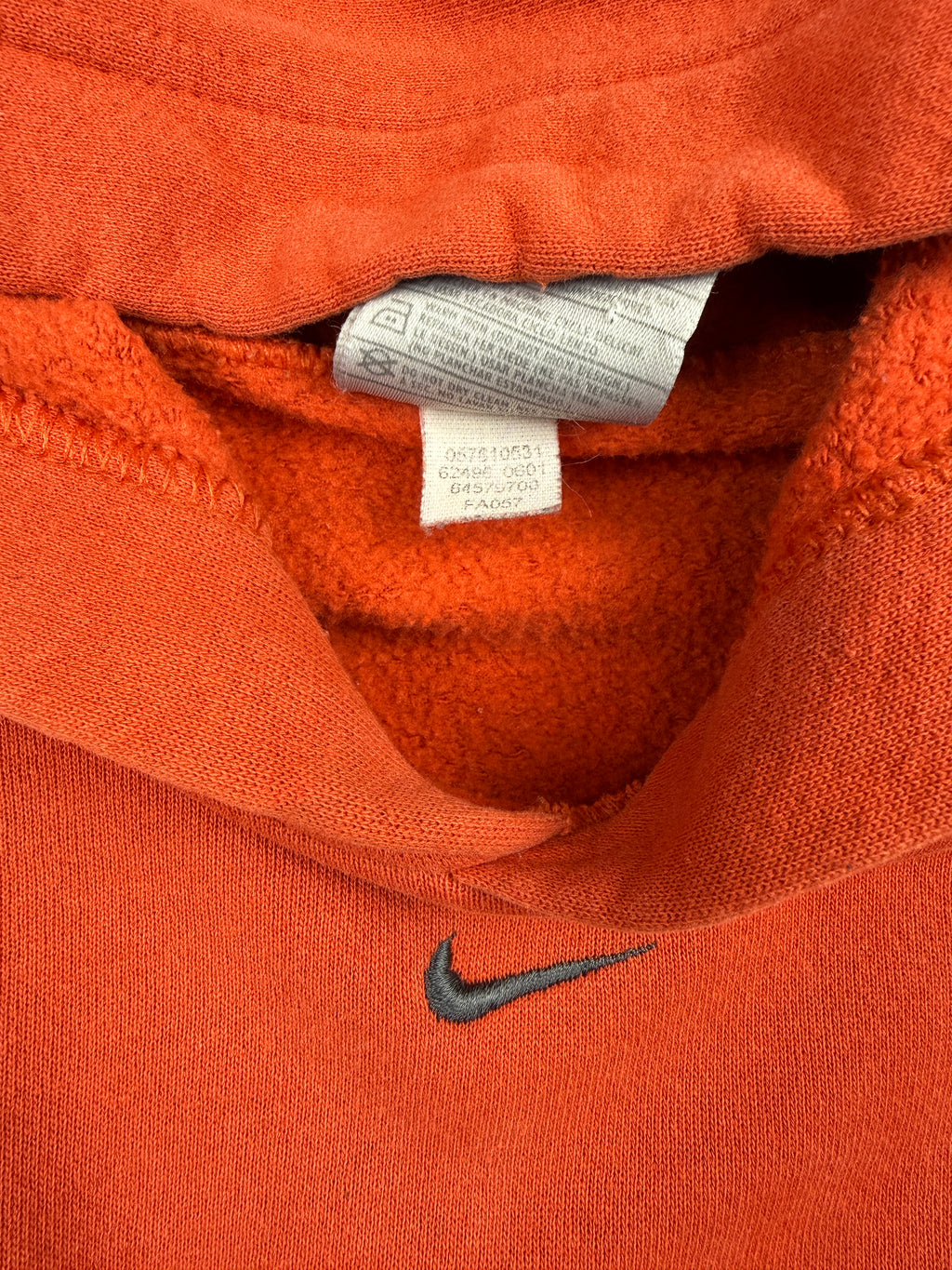 2000s Nike Centre Swoosh Hoodie Orange