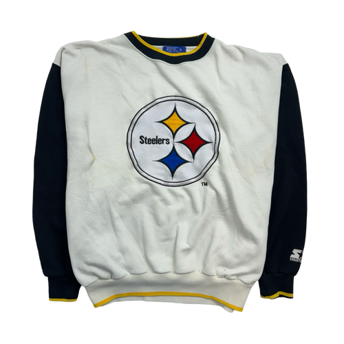 (XL) Vintage 90s Steelers Sweatshirt White | Vintage Clothing Store Canada