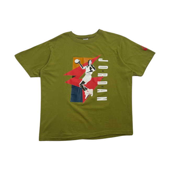 (L) Vintage 80s Nike Michael Jordan Promo Tee Olive