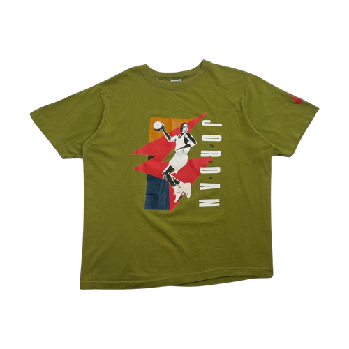 (L) Vintage 80s Nike Michael Jordan Promo Tee Olive | Vintage Clothing Store Canada