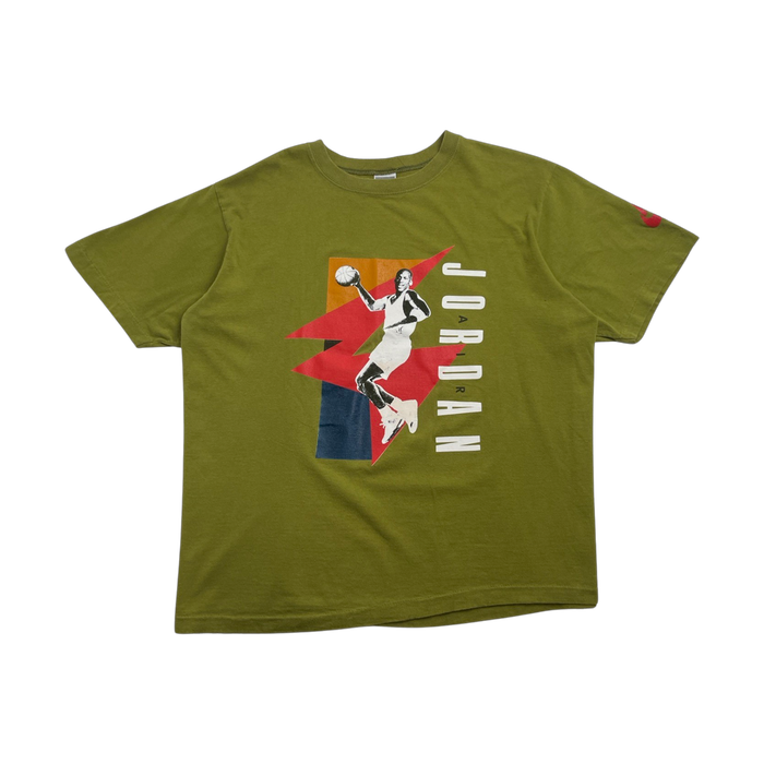 (L) Vintage 80s Nike Michael Jordan Promo Tee Olive | Vitnage Clothing Store Canada