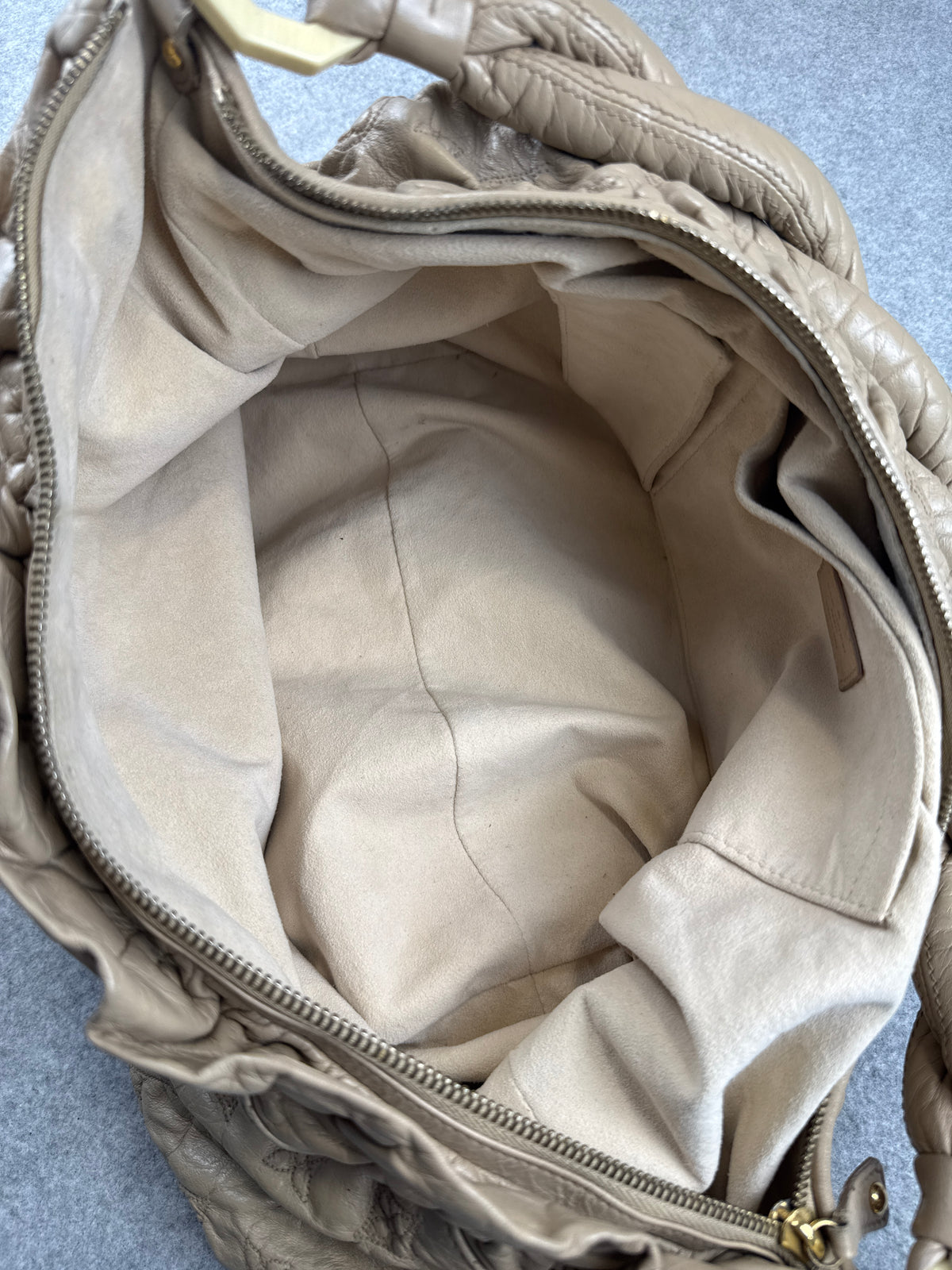 Louis Vuitton Olympe Nimbus Monogram GM Shoulder Bag Beige