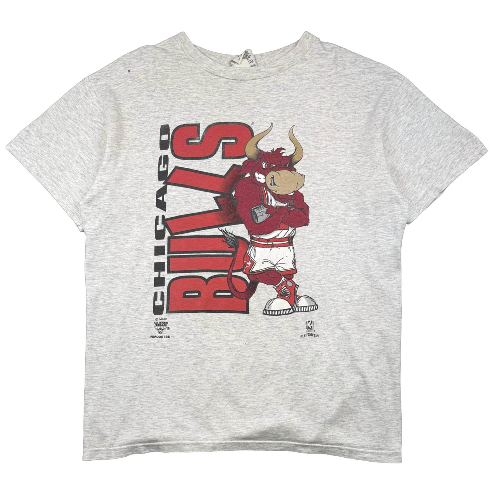 Vintage Chicago Bulls Benny the Bull Mascot Tee Grey