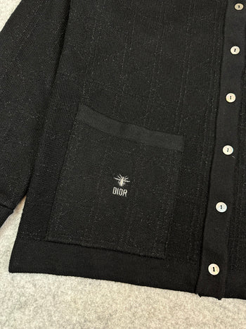 Women's Dior Uniform Wool Cardigan Black