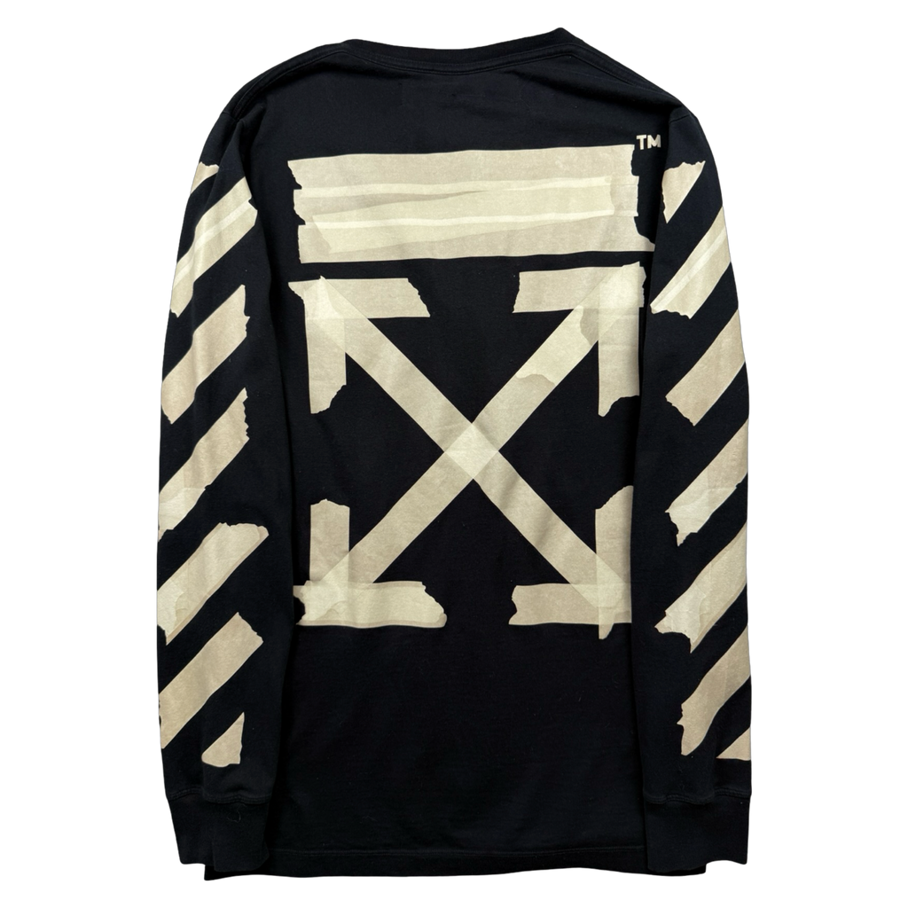 OFF-WHITE Tape L/S Tee Black (USED)