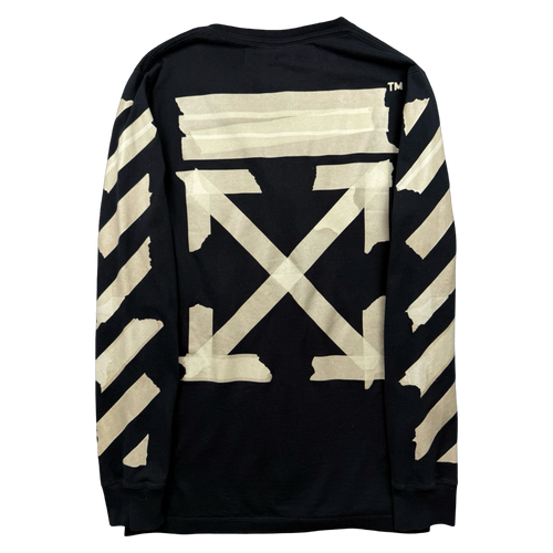 OFF-WHITE Tape L/S Tee Black (USED)