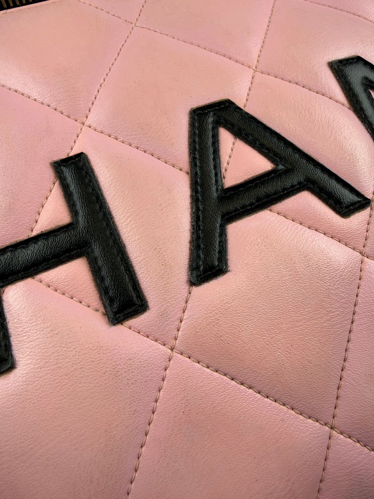 Chanel Quilted Leather Boston Bag Pink