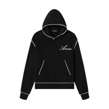 Amiri Stitch Logo Hoodie Black