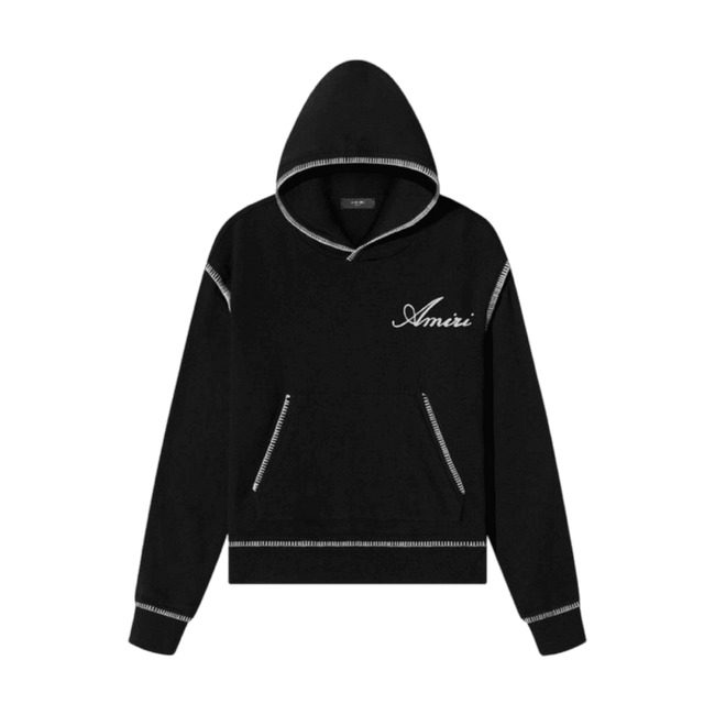 Amiri Stitch Logo Hoodie Black
