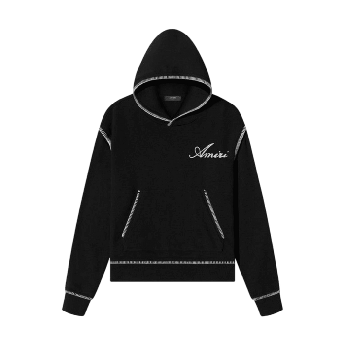 Amiri Stitch Logo Hoodie Black | Vitnage Clothing Store Canada