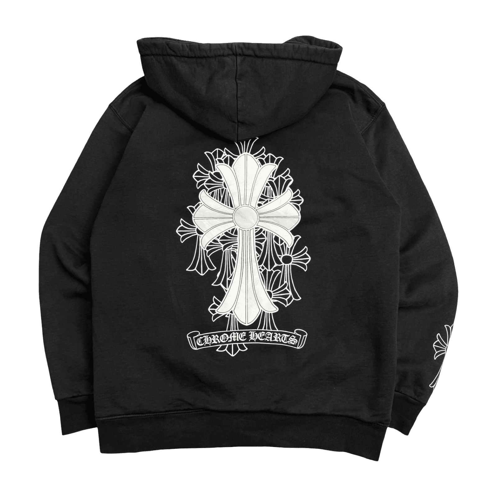 Chrome Hearts Cemetery Cross Thermal Zip Up Sweater Black