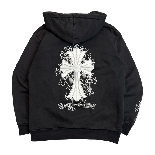 Chrome Hearts Cemetery Cross Thermal Zip Up Sweater Black | Vintage Clothing Store Canada