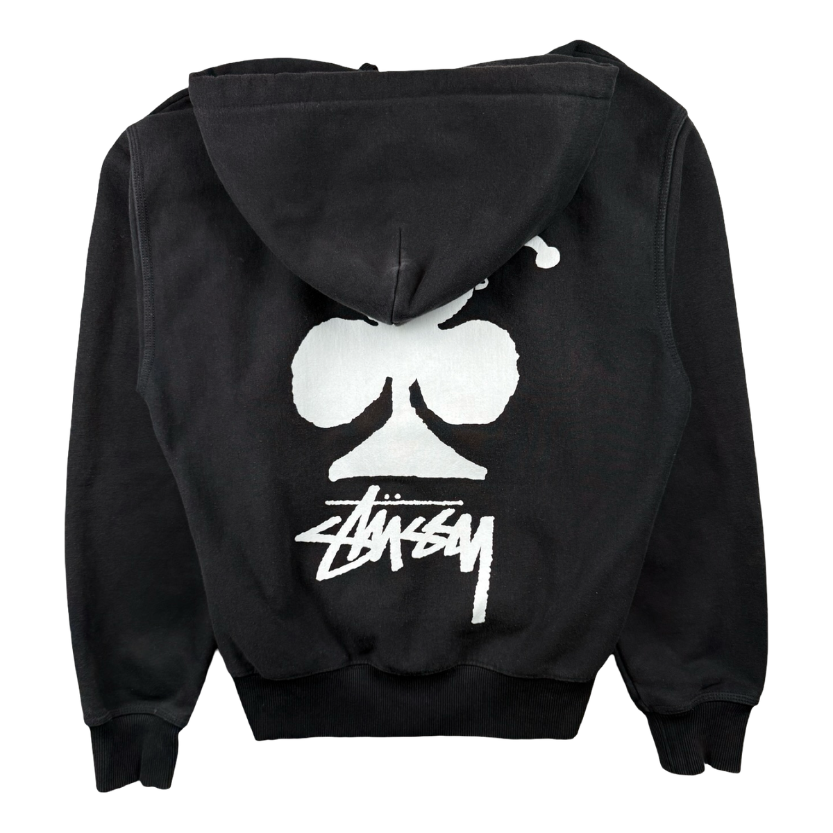 Stussy Club Crown Zip-Up Hoodie Black (USED)