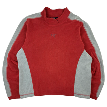 Women’s Vintage Arc'teryx Rho LT Crew Pullover Fleece Clay Red