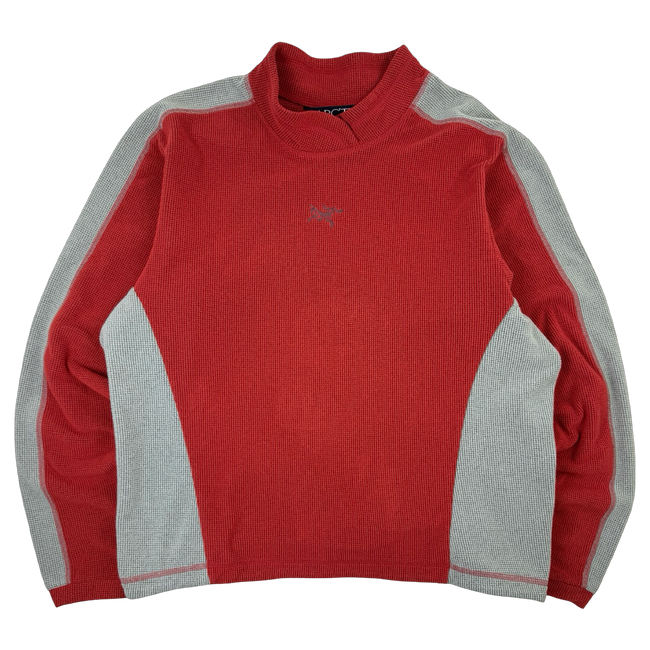 Women’s Vintage Arc'teryx Rho LT Crew Pullover Fleece Clay Red