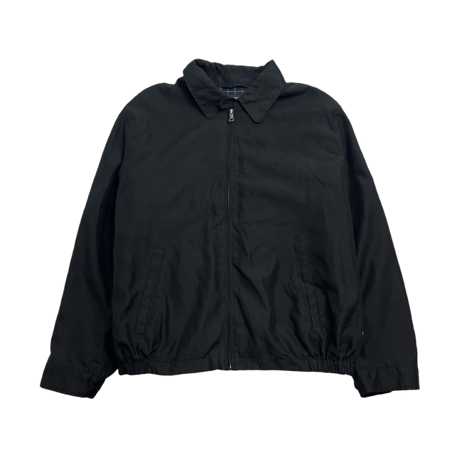 (L) Vintage Nautica Zip-Up Harrington Jacket Black