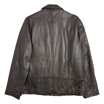 Vintage Balenciaga Paris BB Leather Jacket Brown