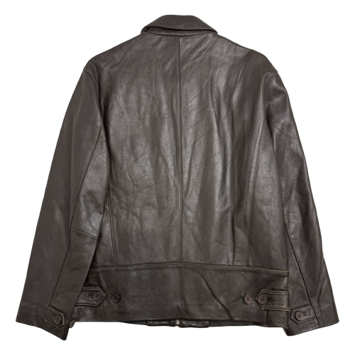 Vintage Balenciaga Paris BB Leather Jacket Brown | Vintage Clothing Store Canada