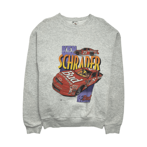 (L) Vintage '95 Ken Schrader Nascar Sweatshirt Grey | Vintage Clothing Store Canada