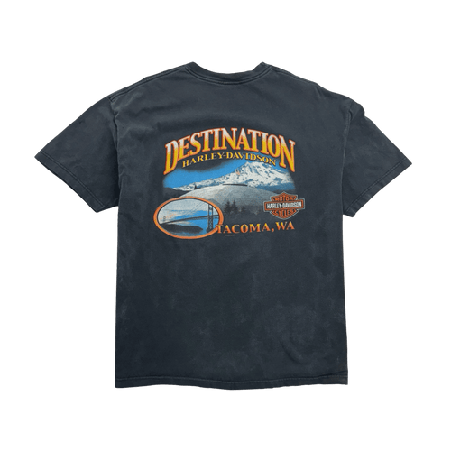 Vintage '03 Tacoma Wa. Harley Davidson Tee Black | Vintage Clothing Store Canada