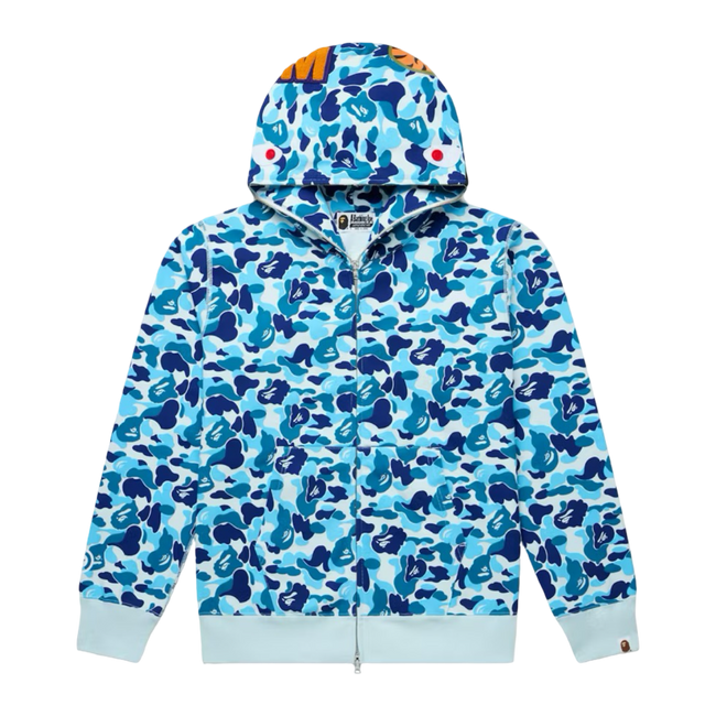BAPE ABC Camo Shark Full Zip Hoodie Blue