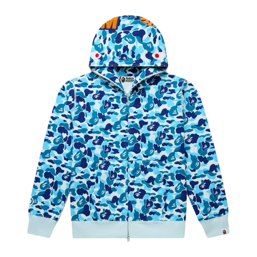 BAPE ABC Camo Shark Full Zip Hoodie Blue | Vintage Clothing Store Canada