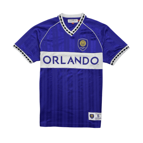 (S) Mitchell & Ness Orlando City Soccer Jersey Purple | Vintage Clothing Store Canada