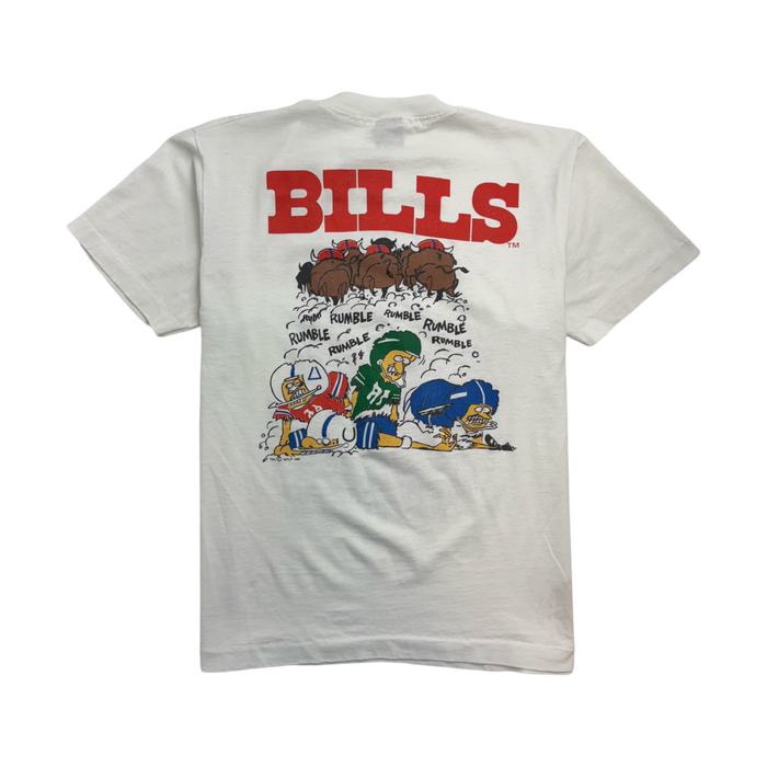 (M) Vintage '89 Buffalo Bills Tee White | Vitnage Clothing Store Canada