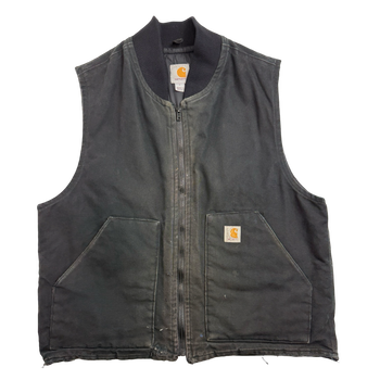 Vintage 2000s Carhartt Quilt Lined Work Vest Black