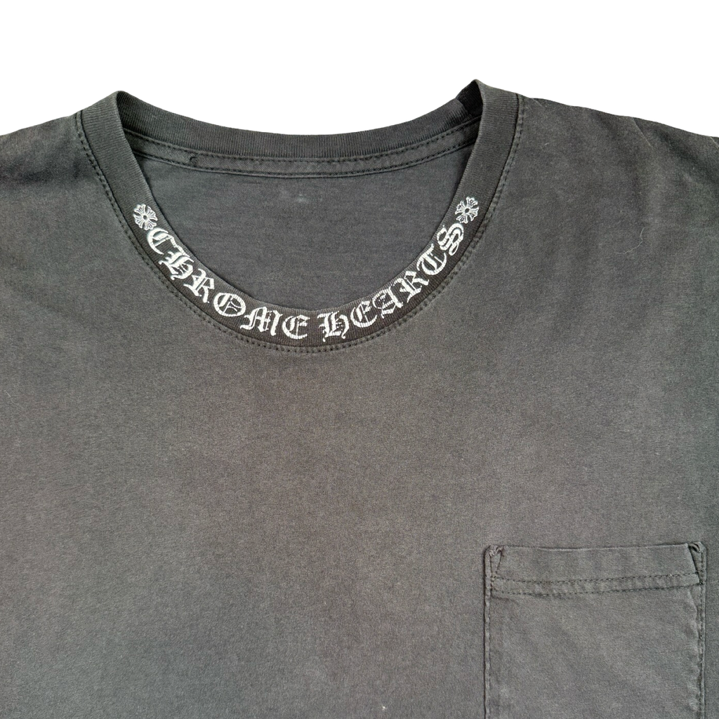 Chrome Hearts Neck Script Pocket Tee Black
