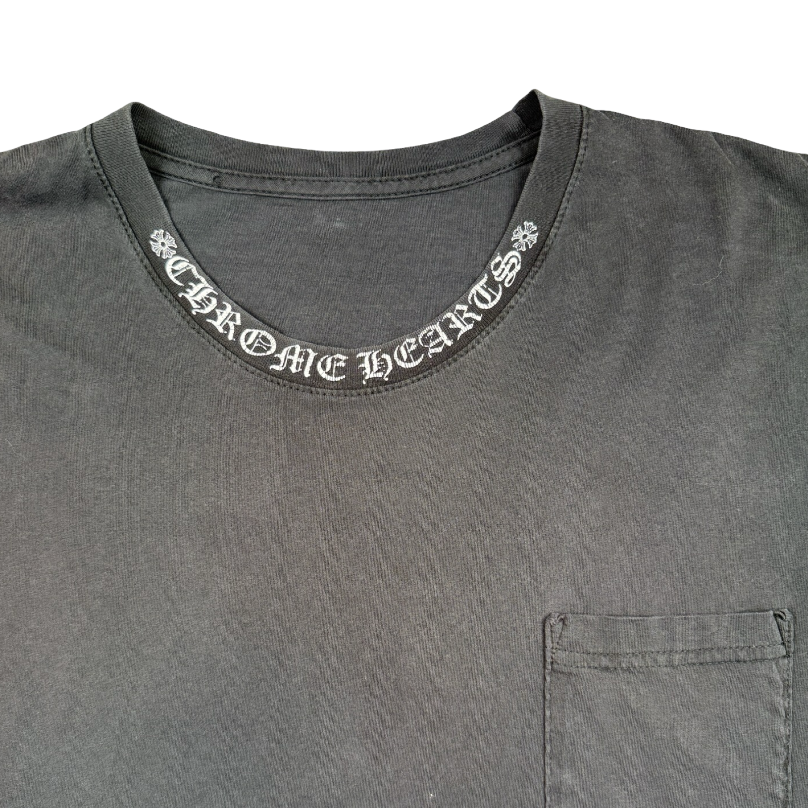 Chrome Hearts Neck Script Pocket Tee Black