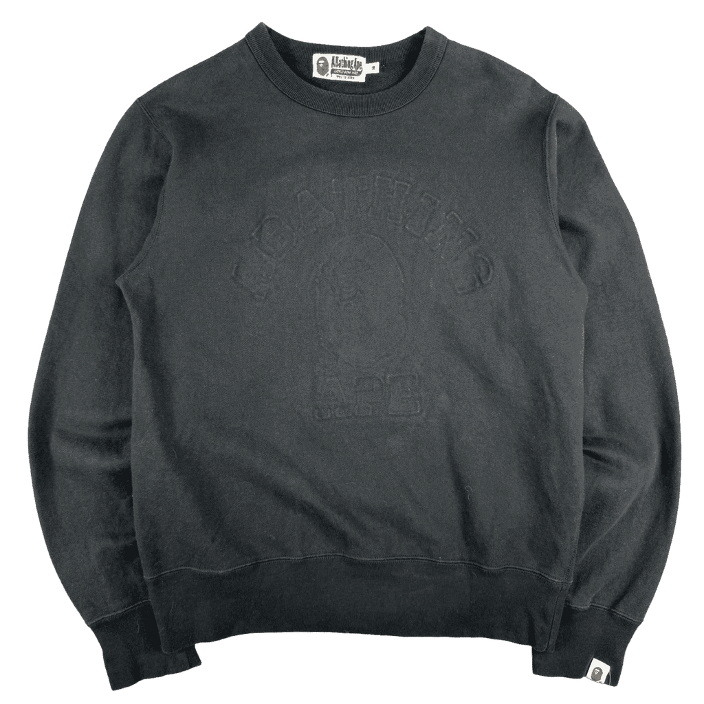 BAPE Blacked Out College Sweatshirt Black (USED)