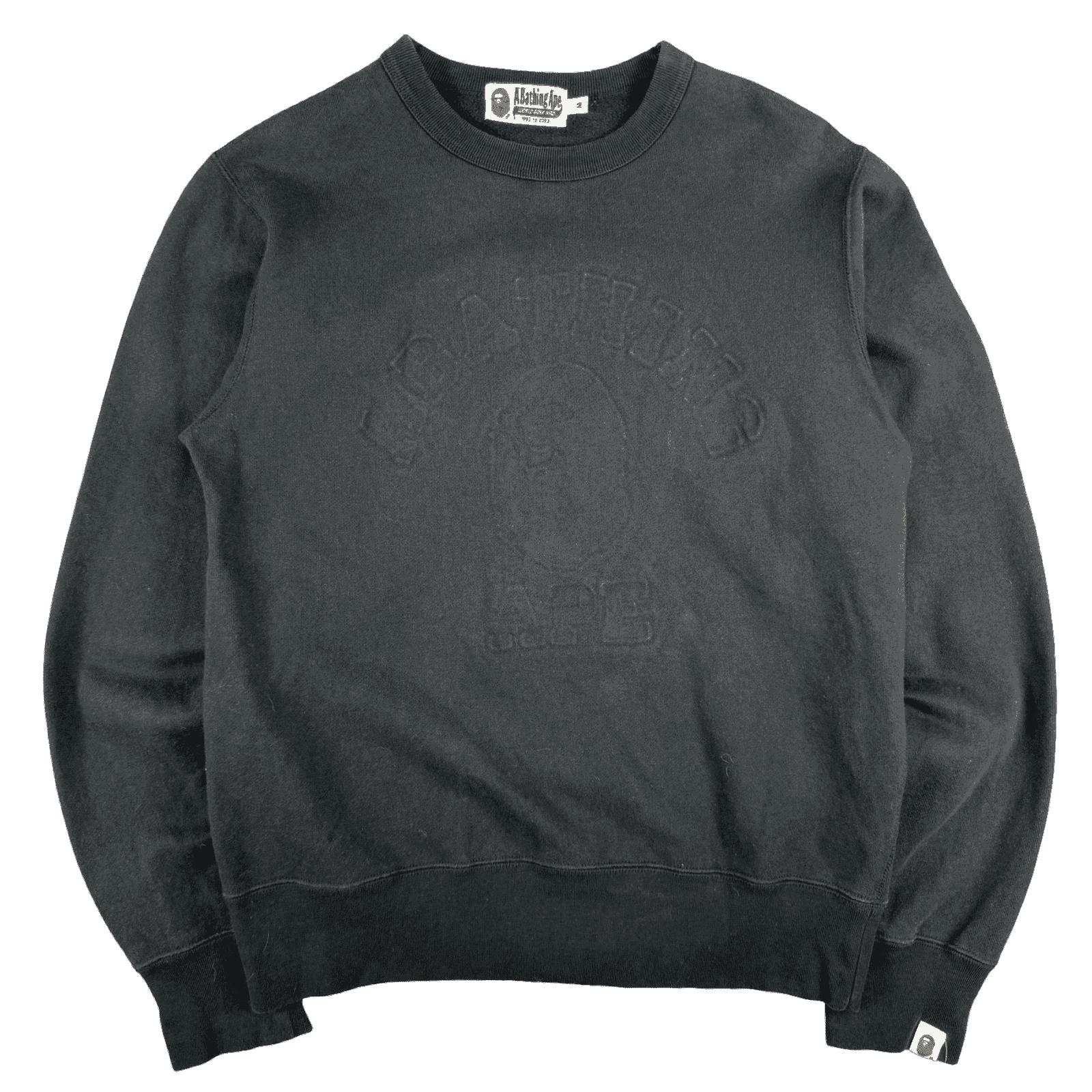 BAPE Blacked Out College Sweatshirt Black (USED)