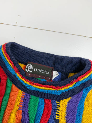 Vintage Tundra Coogi Style 3D Knit Multi
