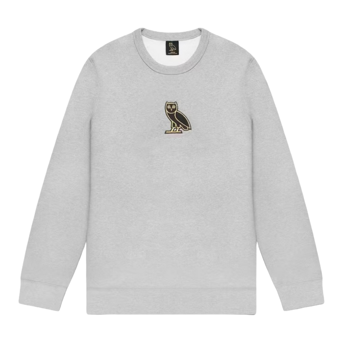 OVO Classic Owl Crewneck Heather Grey | Vitnage Clothing Store Canada