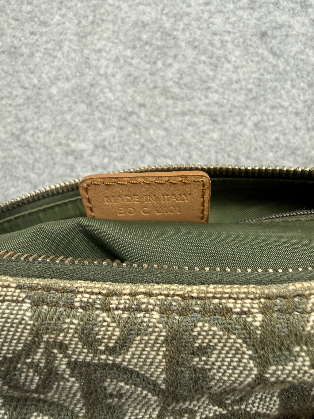 Christian Dior Diorissimo Canvas Boston Bag Green