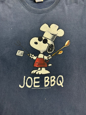 (XL) Vintage Peanuts Joe BBQ Tee Navy