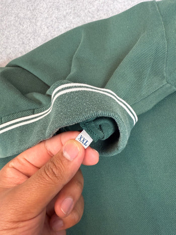 Moncler Striped Button-up Polo Shirt Green (USED)