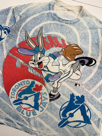 Vintage 1993 Toronto Blue Jays Looney Tunes AOP Tee