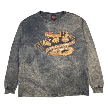 Vintage Harley Davidson Eagle Acid Wash L/S Tee