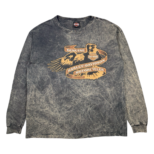 Vintage Harley Davidson Eagle Acid Wash L/S Tee