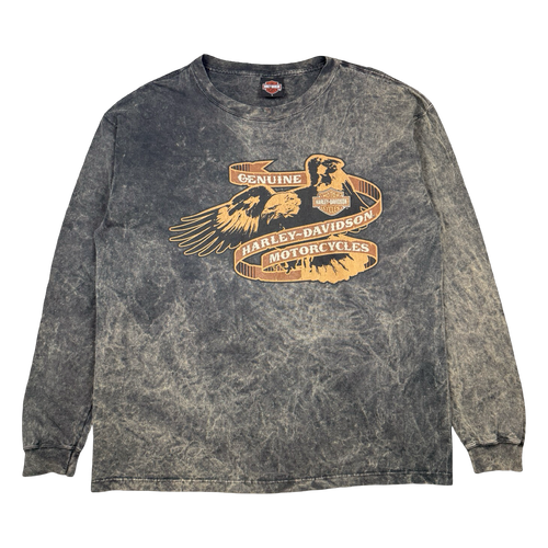 Vintage Harley Davidson Eagle Acid Wash L/S Tee | Vintage Clothing Store Canada