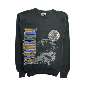 Vintage 90s University Of Michigan Sweatshirt Black