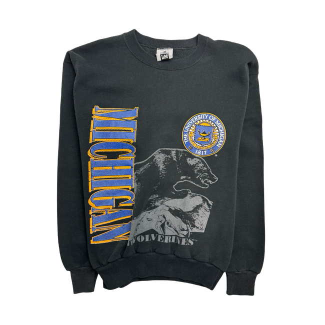 Vintage 90s University Of Michigan Sweatshirt Black