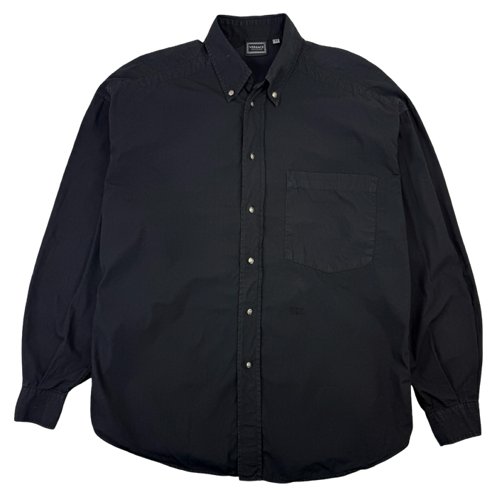 Vintage Versace Dress Shirt Black | Vitnage Clothing Store Canada