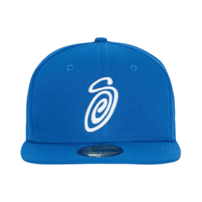 Stussy Curly S 59Fifty New Era Cap Royal Blue | Vitnage Clothing Store Canada