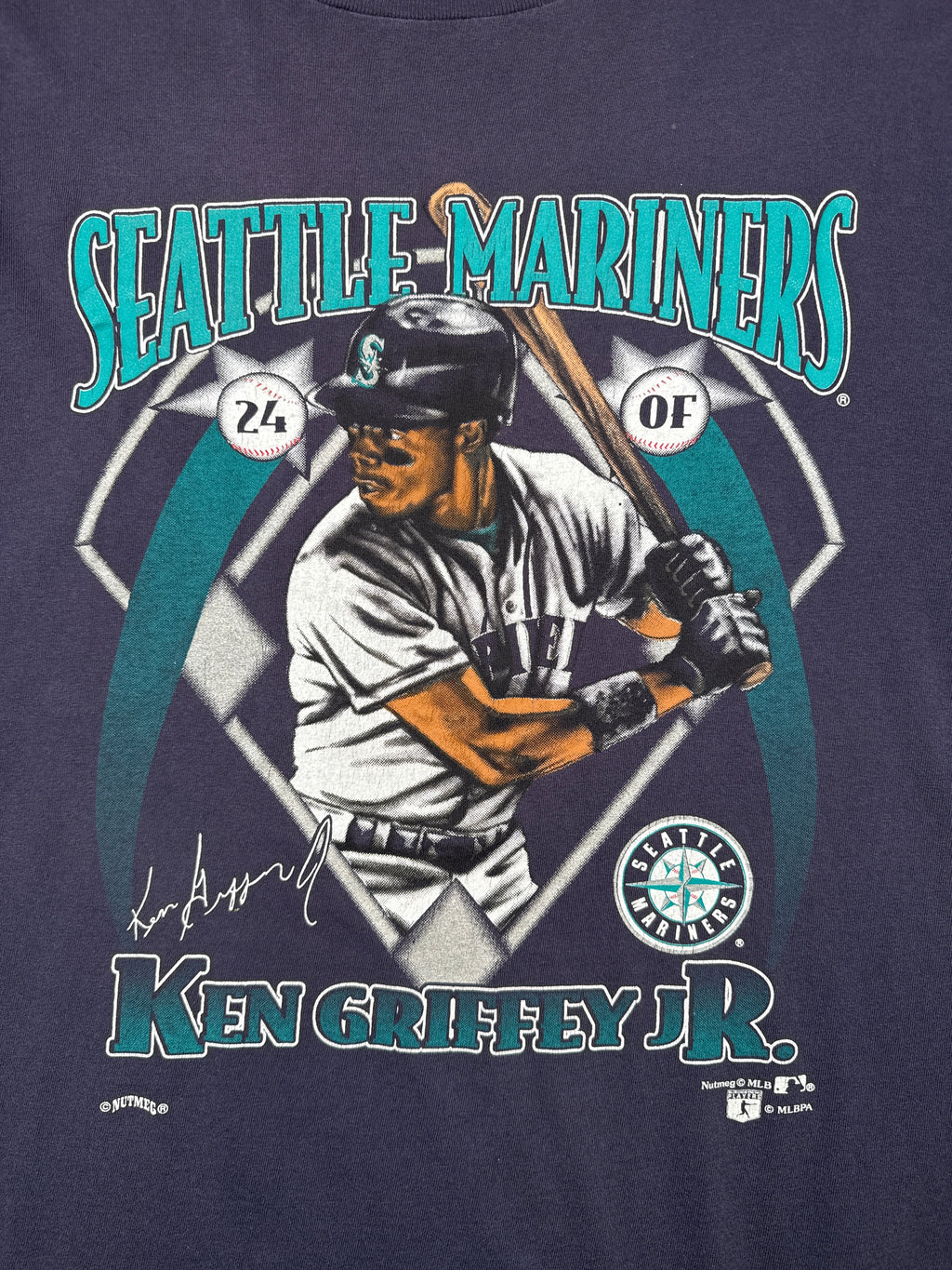 Vintage Seattle Mariners Ken Griffey Jr Tee Navy