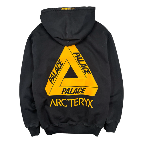 Arc’teryx x Palace Embroidered Logo Hoodie Black/Gold (USED) | Vintage Clothing Store Canada